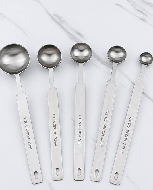 18cm long stainless steel supplment scoops 1.25/2.5/5/7.5/10/15 ml